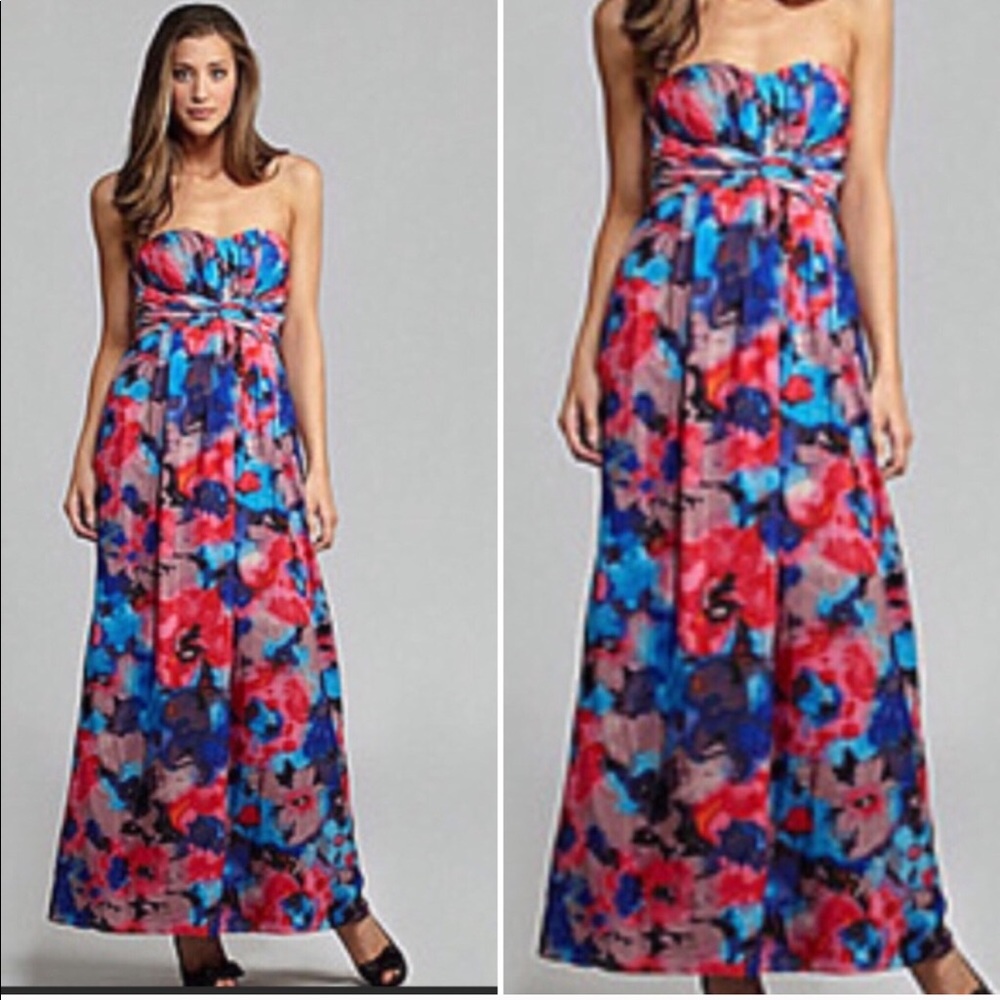 Jessica Simpson Floral Maxi Dress - Blue and Pink